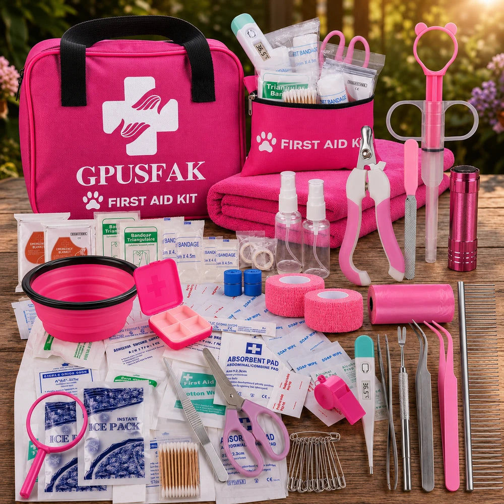 TrailGuard™ Emergency Dog Safety Kit — Built For Camping, Hiking & Unexpected Emergencies - 136pcs Pet Emergency Kit
