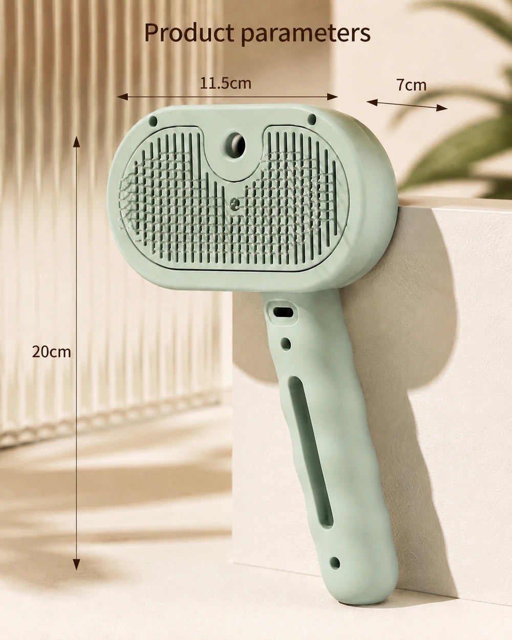 3-in-1 Steam Pet Brush - combined steam cleaning, shedding removal, and self-cleaning in one easy-to-use tool.