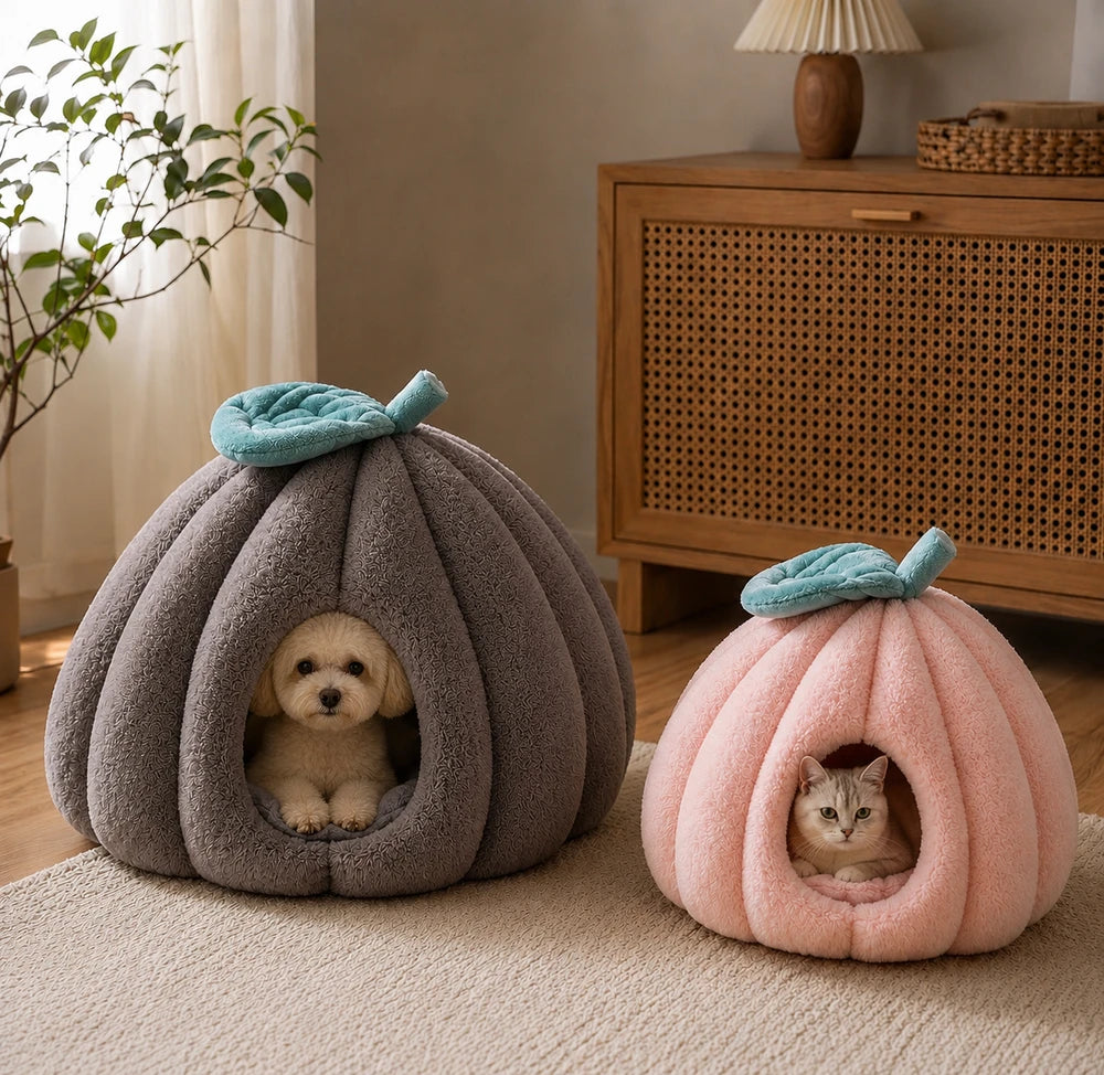 Cozy Plush Pet Bed - Thickened Removable Washable Pet House