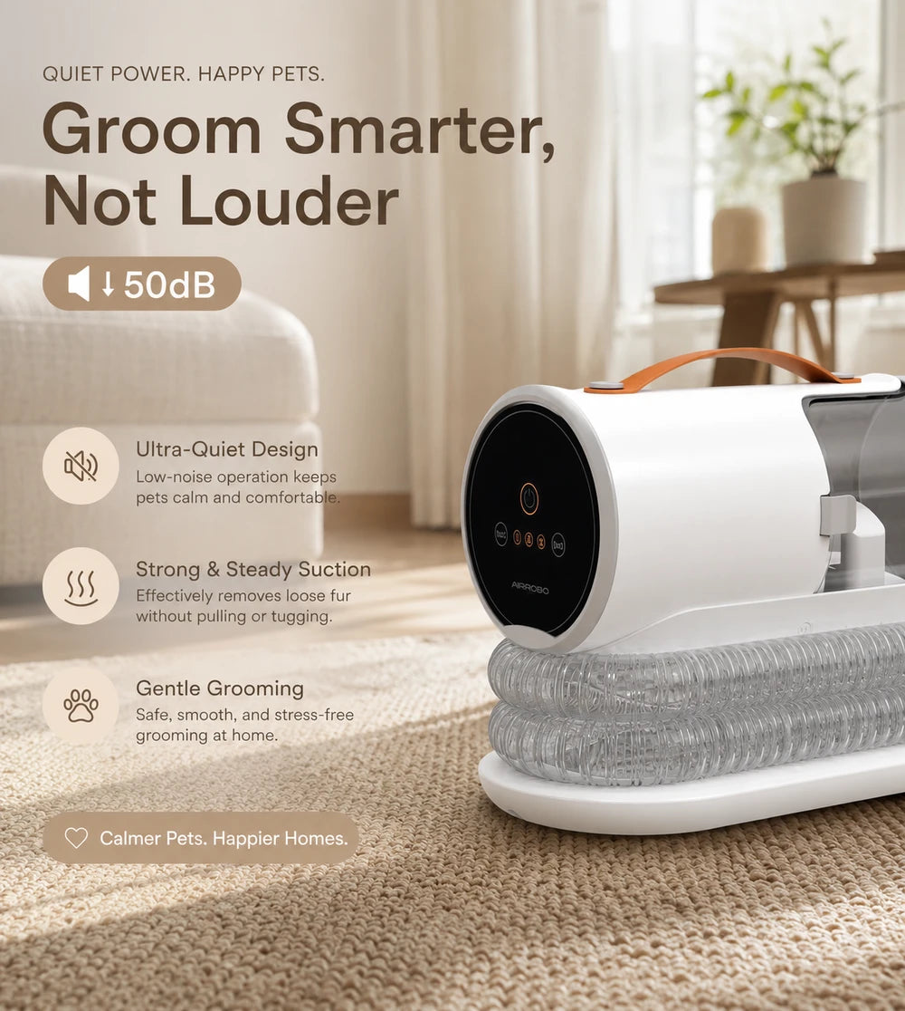 Quiet Groom Pro | 5-in-1 Pet Grooming Vacuum Kit