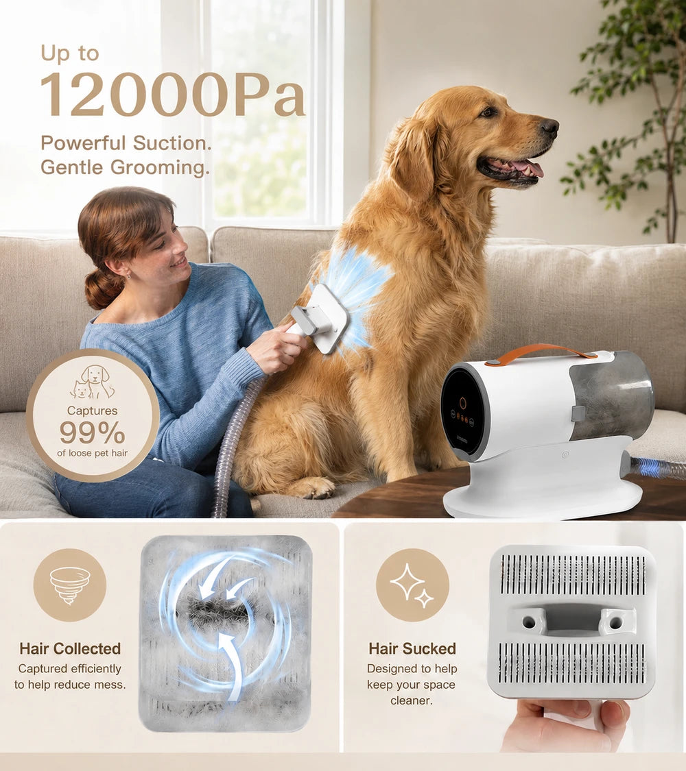 Quiet Groom Pro | 5-in-1 Pet Grooming Vacuum Kit